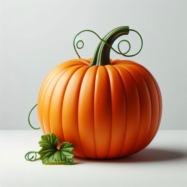 PSD fresh pumpkin on white b