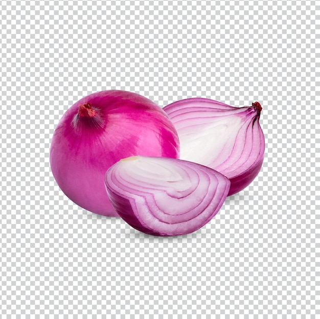 Fresh red onion isolated Premiun PSD