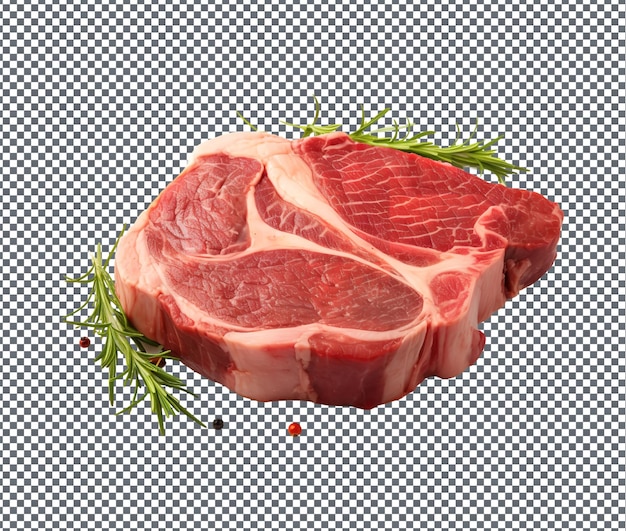 Fresh Ribeye Steak isolated on transparent background