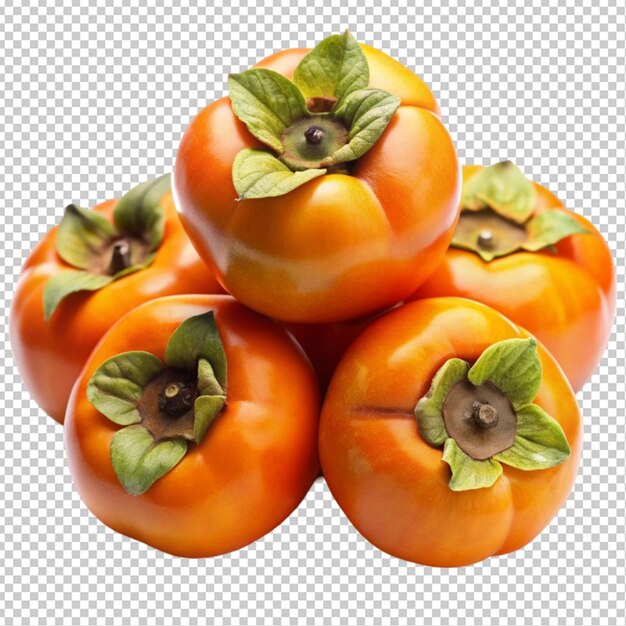 PSD a fresh ripe persimmons transparent background