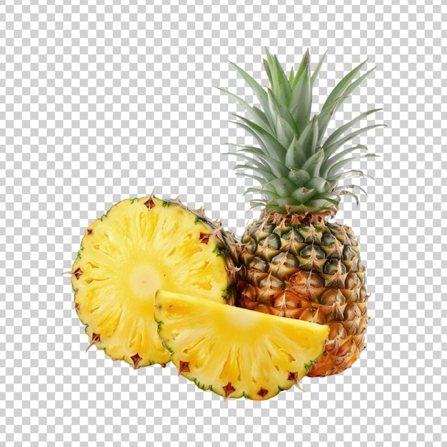 PSD fresh ripe pineapple isolated on a transparent background