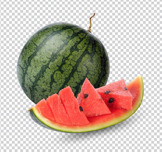 Fresh ripe watermelon isolated