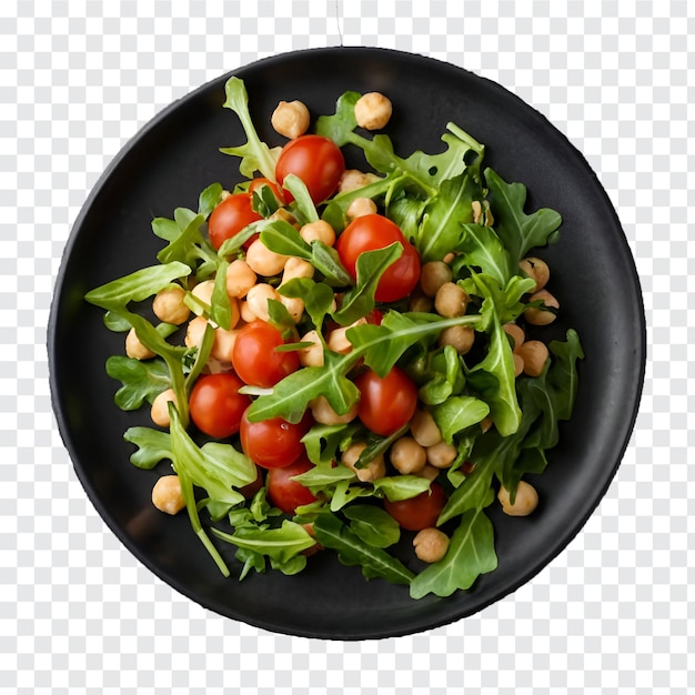 Fresh salad isolated on transparent background generative by ai