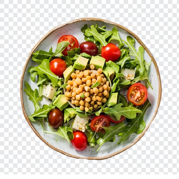 Fresh salad isolated on transparent background generative by ai