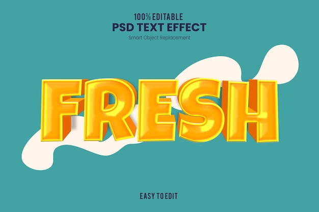 Fresh  Smooth Fun and Bold 3D Cartoon Text Effect