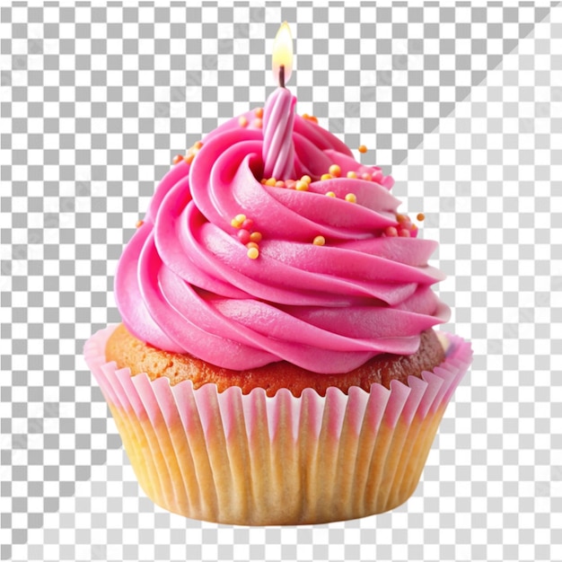 PSD fresh tasty cupcake isolated on a transparent background