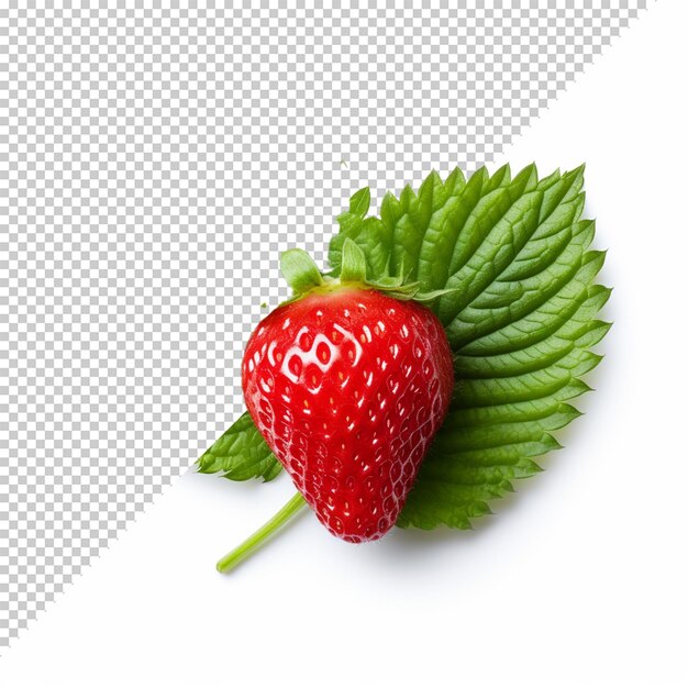 Fresh tasty strawberry isolated on transparent background