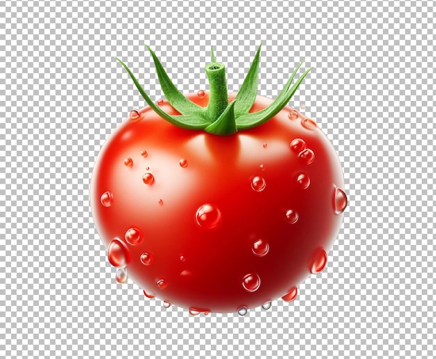 Fresh tomato red cut out transparent background premium psd