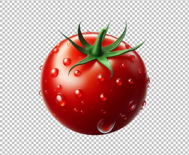 Fresh tomato red cut out transparent background premium psd