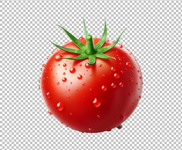 Fresh tomato red cut out transparent background premium psd