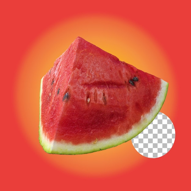 Fresh tropical red water melon fruit isolated