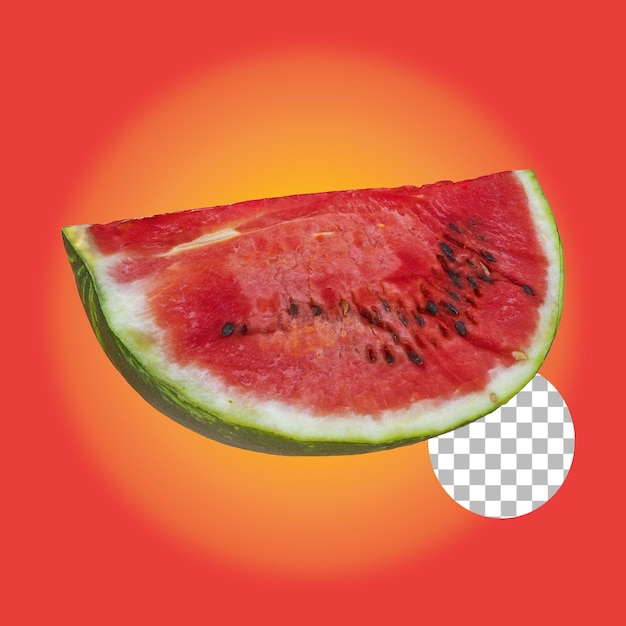 Fresh tropical red water melon fruit isolated