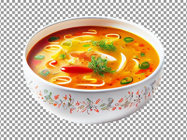 Fresh vegetable soup 3 isolated on transparent background