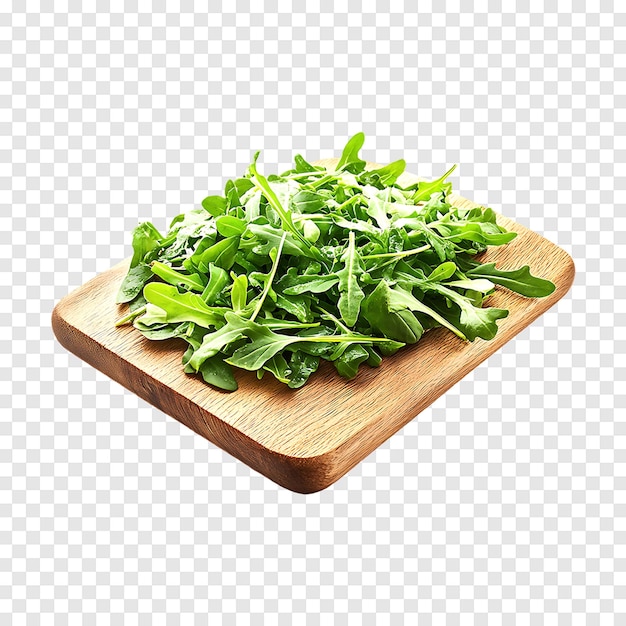 PSD fresh vegetarian arugula salad isolated on a transparent background