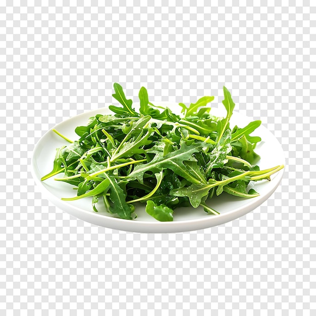 PSD fresh vegetarian arugula salad isolated on a transparent background