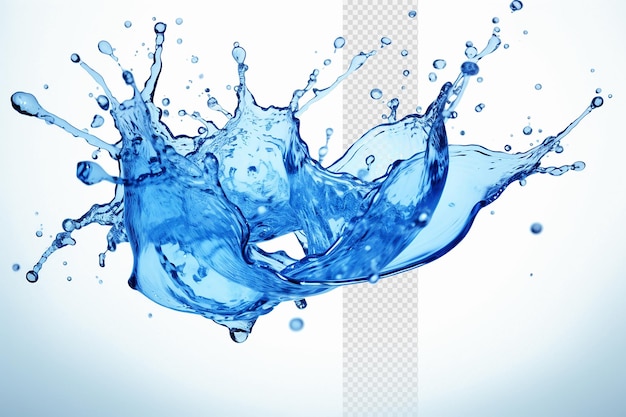 Fresh water splash in transparent background