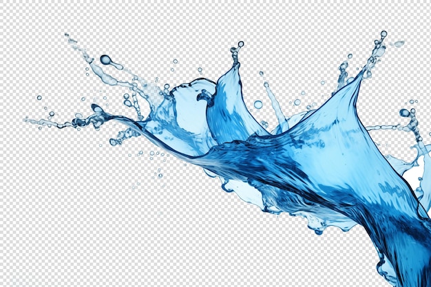 Fresh water splash on transparent background