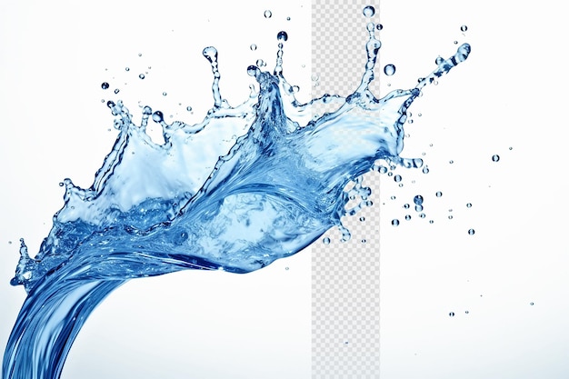 Fresh water splash in transparent background