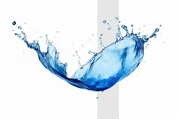 Fresh water splash in transparent background