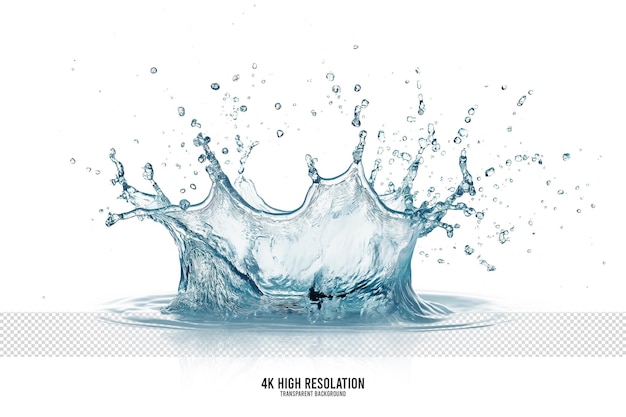 PSD fresh water splash on transparent background