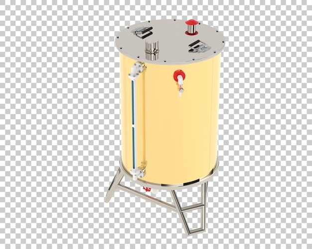 Fresh water tank on transparent background 3d rendering illustration