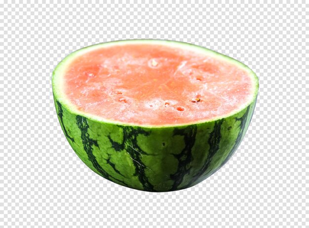 Fresh watermelon slice isolated on transparent background