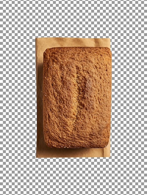 Freshly baked bread isolated on transparent background