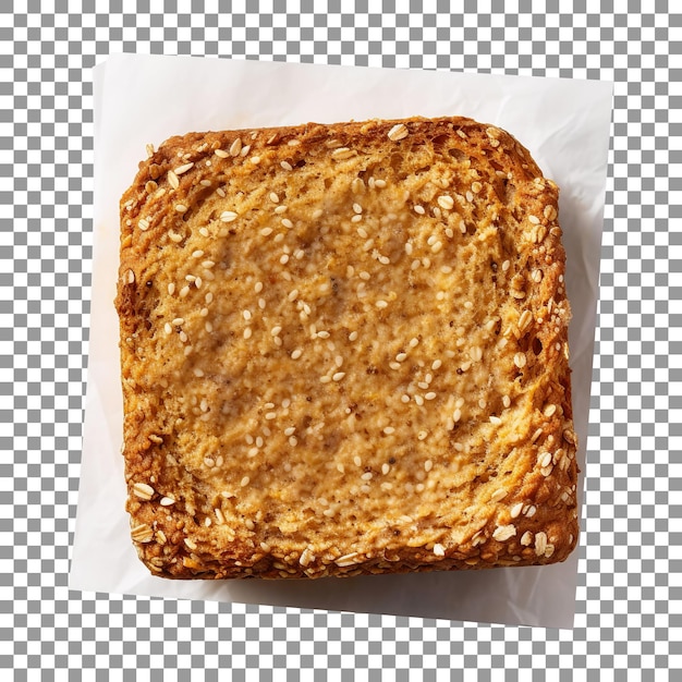 Freshly baked bread loaf isolated on transparent background