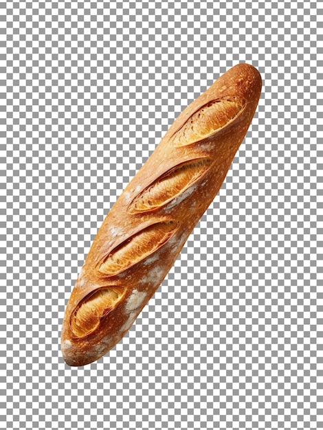 PSD freshly baked french long breadisolated on transparent background