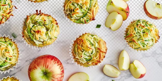 PSD freshly baked healthy zucchini apple bread slice