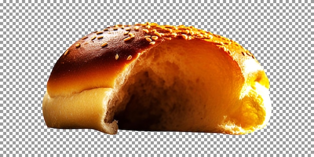 Freshly baked loaf of bread isolated on transparent background