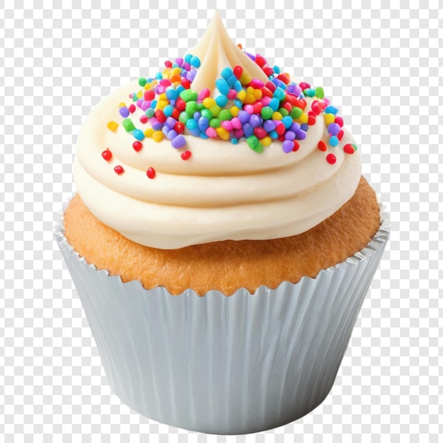 Freshly cupcake isolated on transparent background