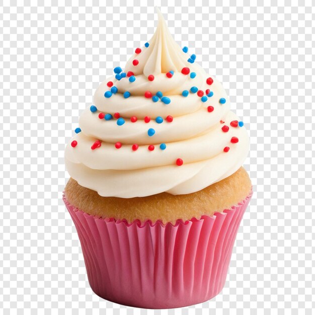 Freshly cupcake isolated on transparent background