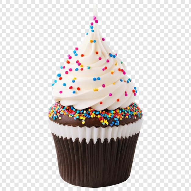 PSD freshly cupcake isolated on transparent background