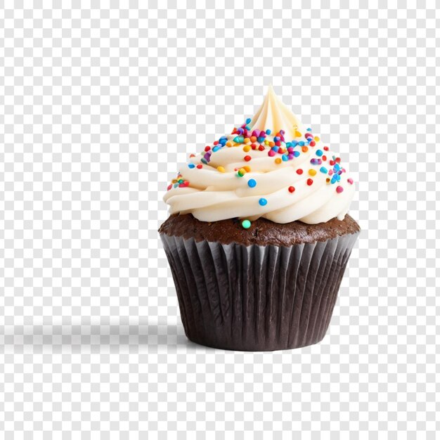 Freshly cupcake isolated on transparent background