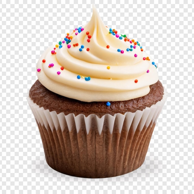 Freshly cupcake isolated on transparent background