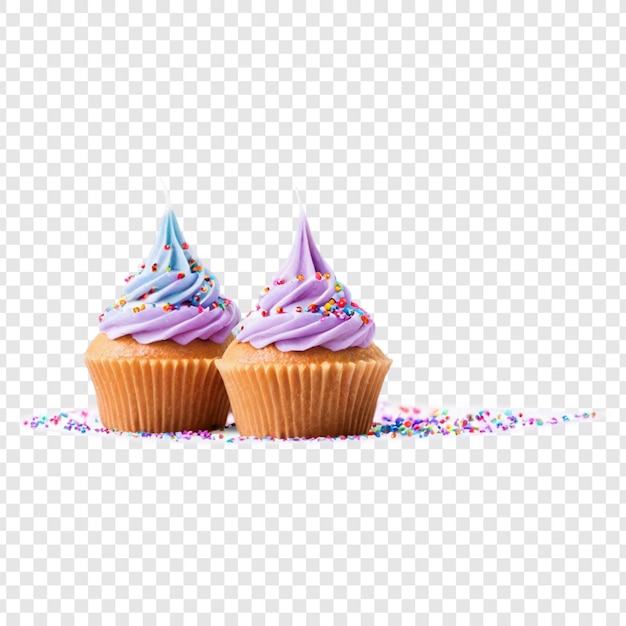 PSD freshly cupcake isolated on transparent background