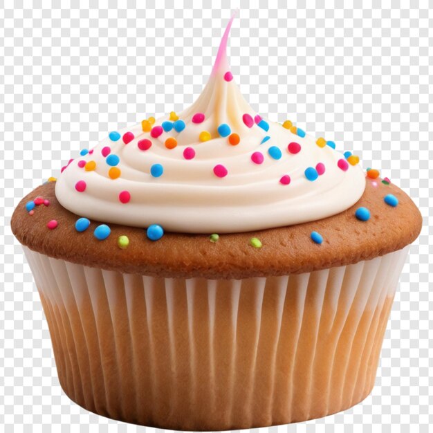 Freshly cupcake isolated on transparent background