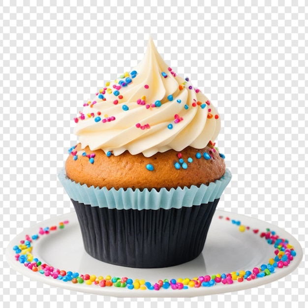 Freshly cupcake isolated on transparent background