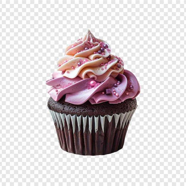 PSD freshly cupcake png isolated on transparent background