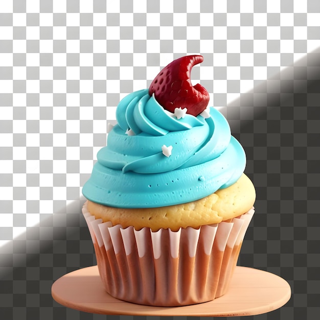 Freshly cupcake png isolated on transparent background