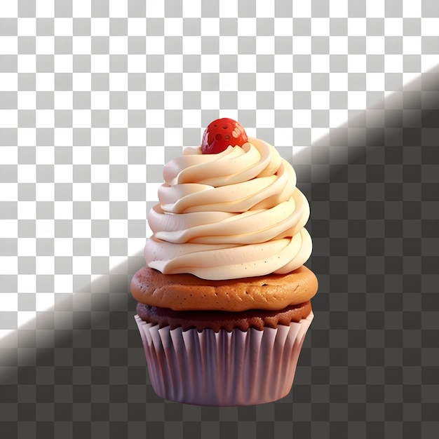 Freshly cupcake png isolated on transparent background