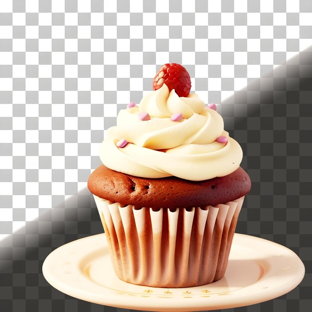 Freshly cupcake png isolated on transparent background