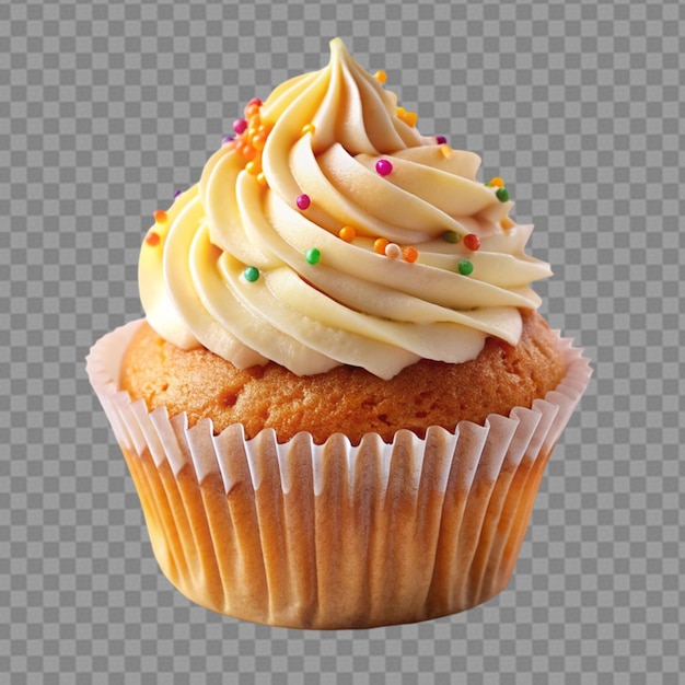 freshly cupcake on transparent background