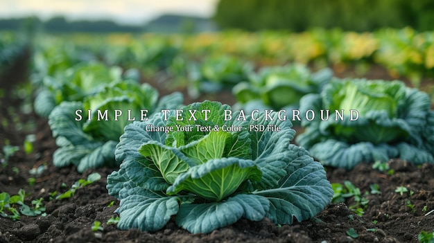 Freshly Grown Cabbage in a Farm Field