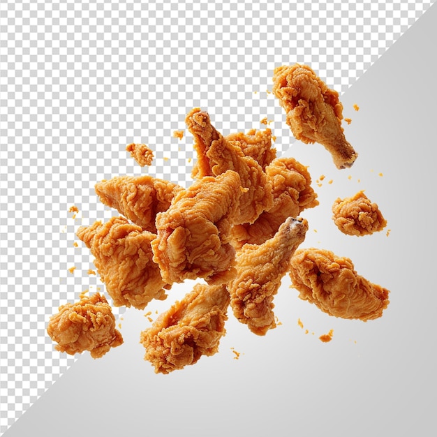 Fried chicken levitating png