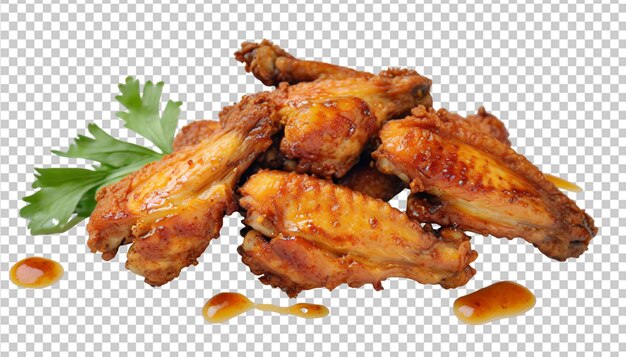 Fried Chicken Wings on Transparent Background