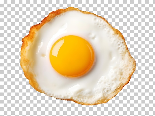 Fried egg on a plate egg on a plate isolated on a transparent background