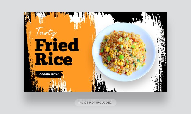 Fried rice menu youtube thumbnail template