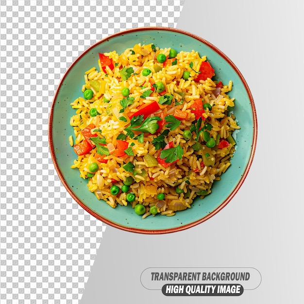 PSD fried rice on transparent background